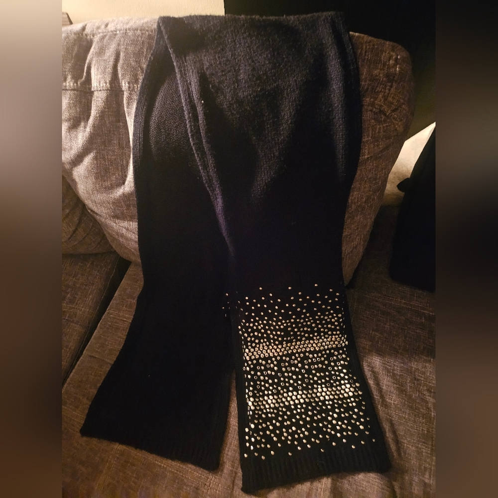 Michael Kors Black Scarf with Silver Studs. Like New Condition.